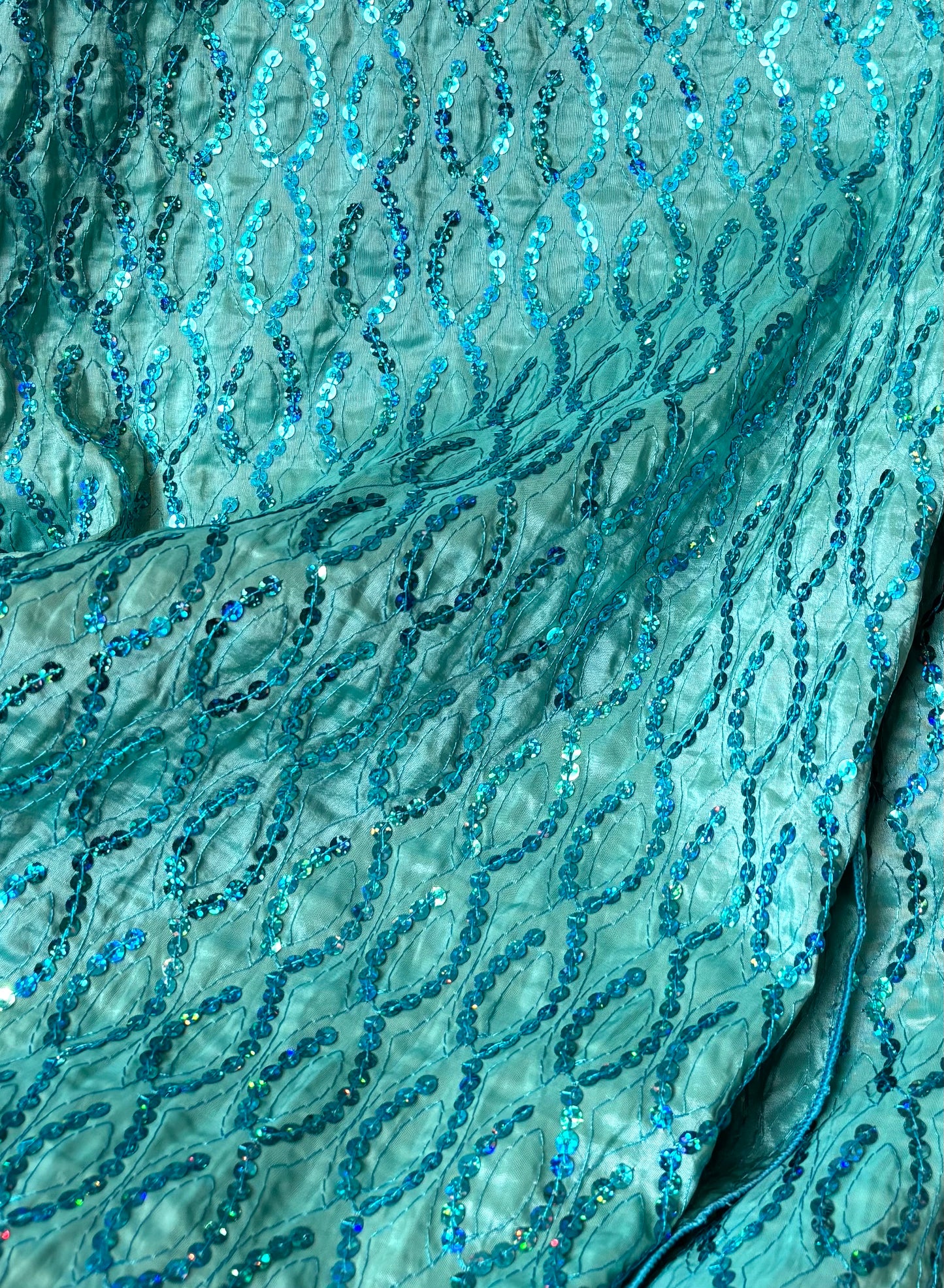 Turquoise Sequin Wave