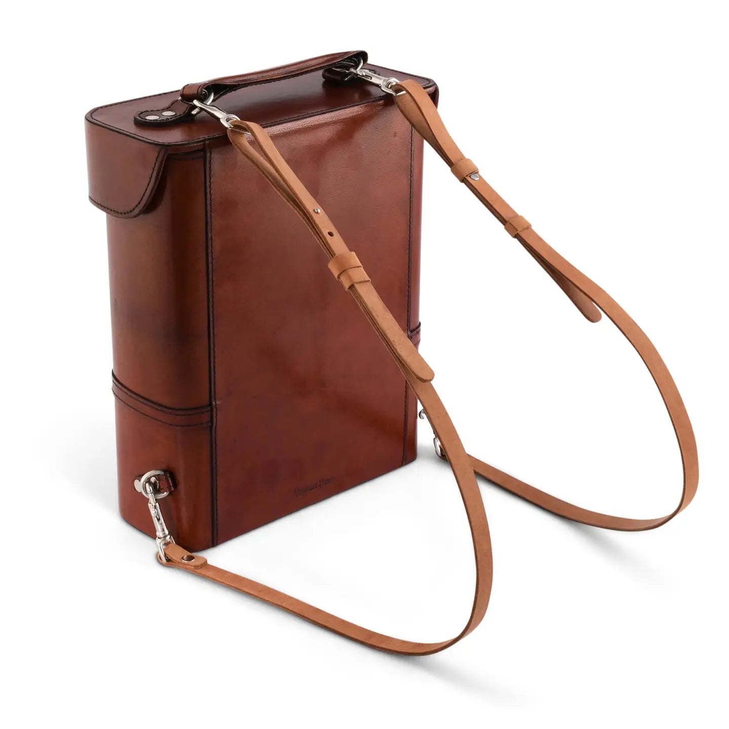 Leather Double Wine Bottle Carrier/Tote with Bit Design