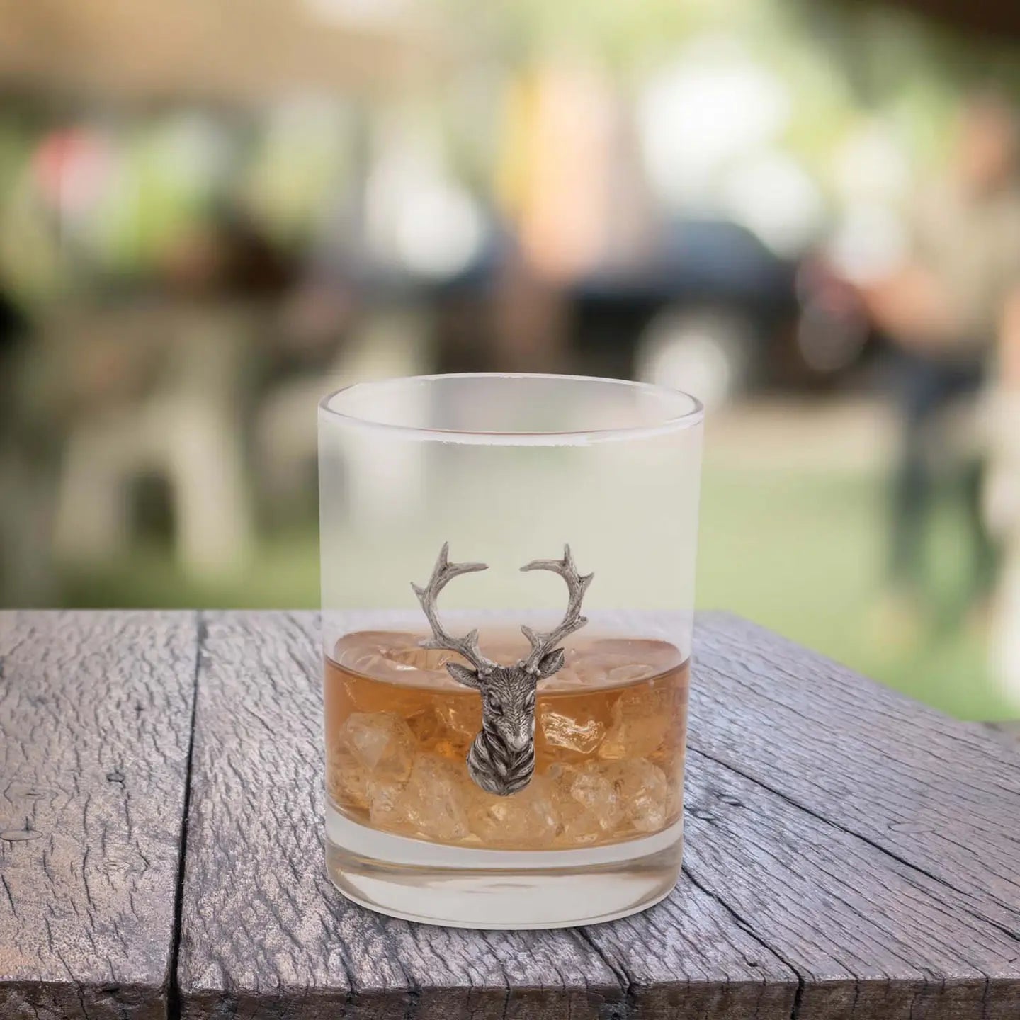 Elk Head Double Old Fashion Bar Glass