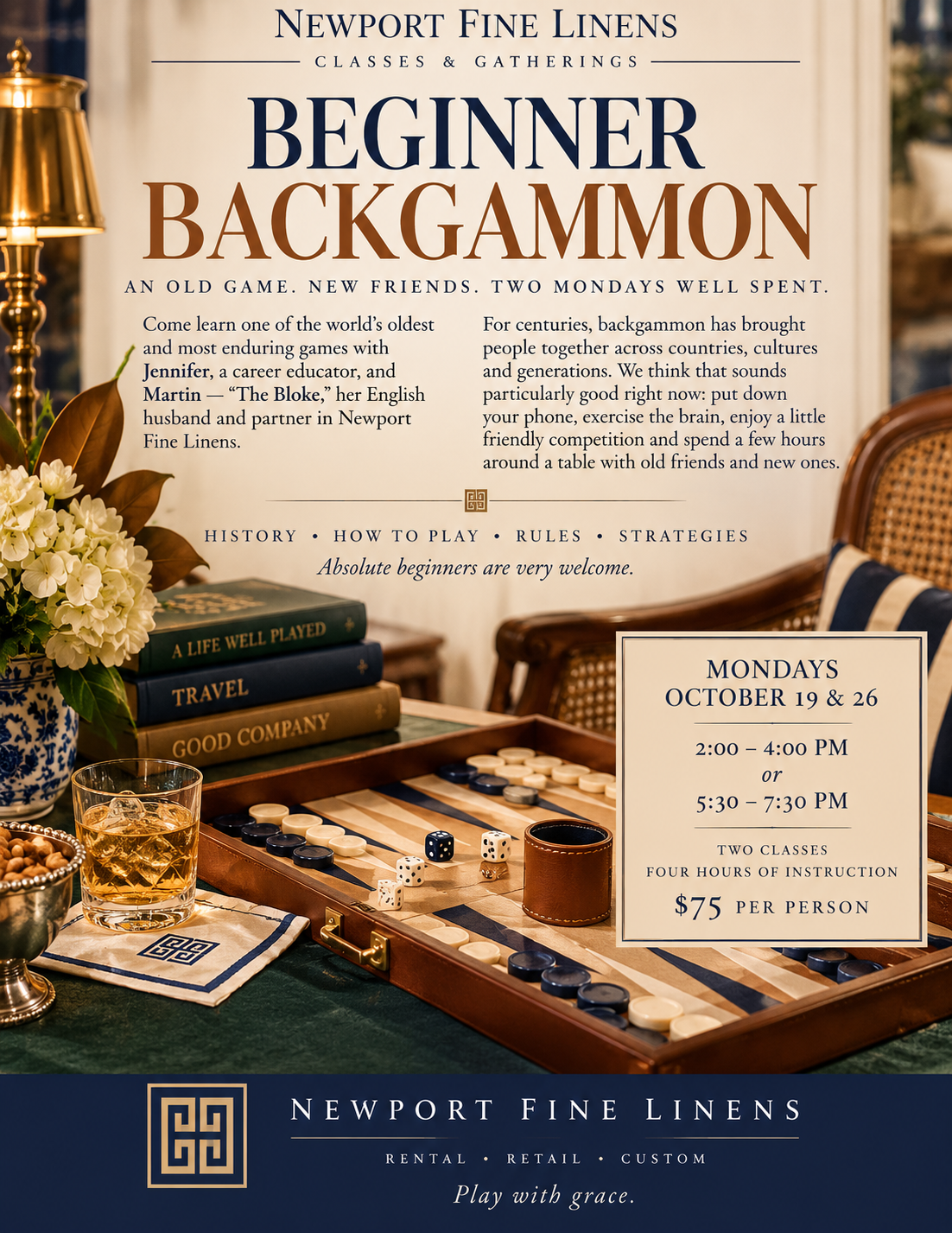 NEW!  Beginner Backgammon Lessons