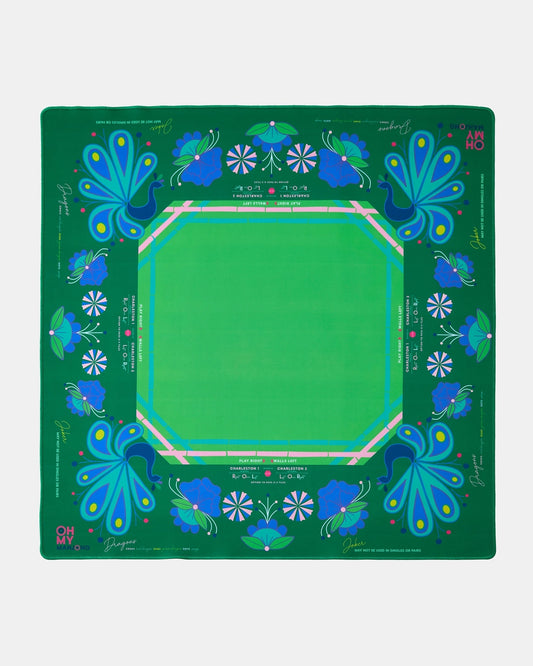 Mahjong Mats and Tablecloths, Tortoise Shell Rack and Pusher, and Playing Cards for Travel