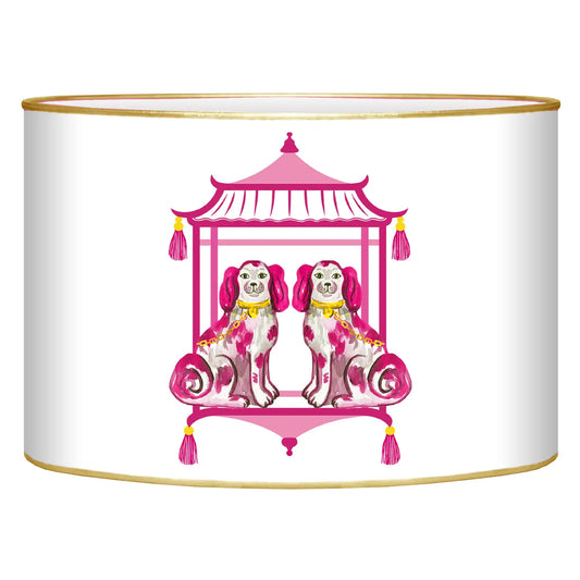 Staffordshire Dogs on White Letter Box