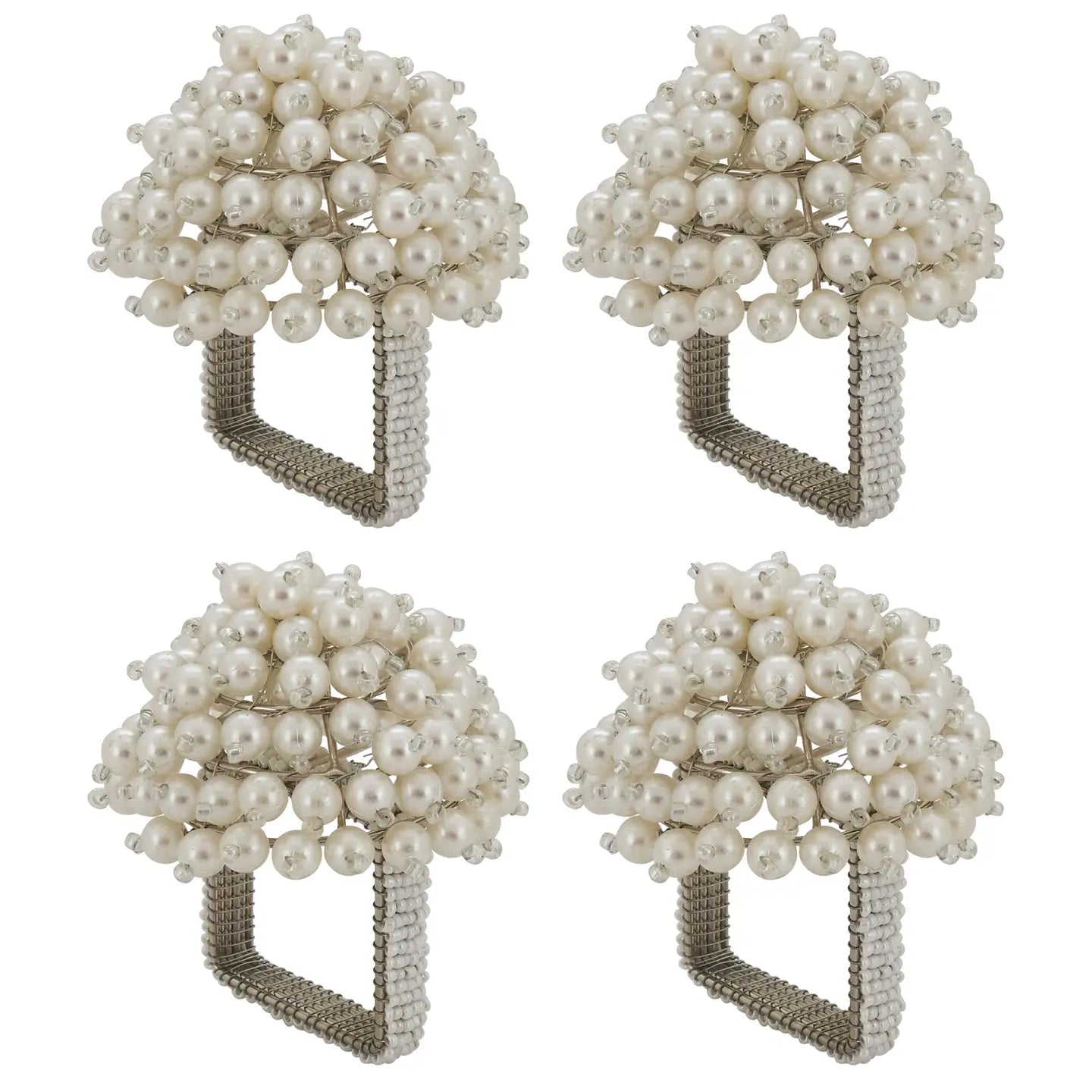 Pearl Dome Napkin Rngs Set of Four