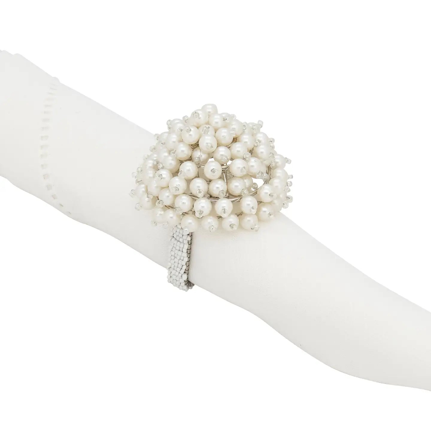 Pearl Dome Napkin Rngs Set of Four