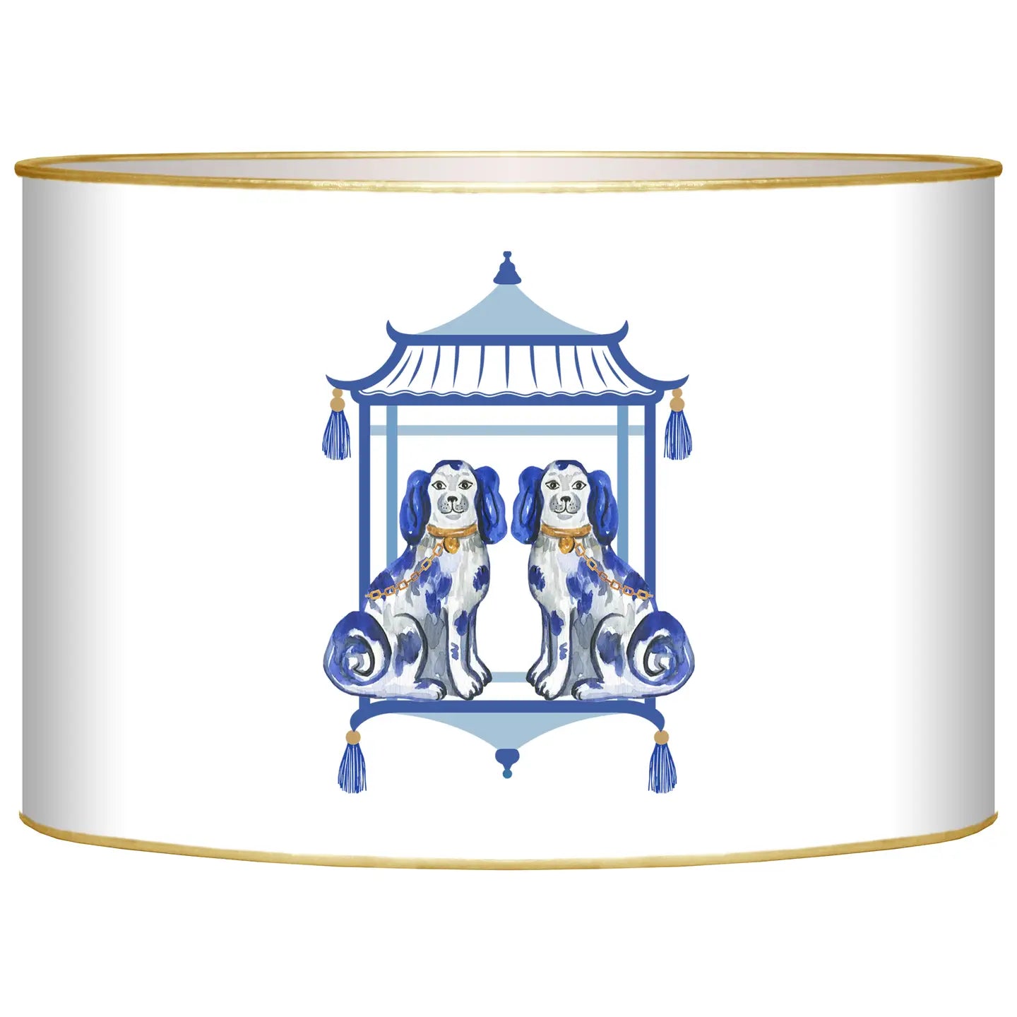 Staffordshire Dogs on White Letter Box