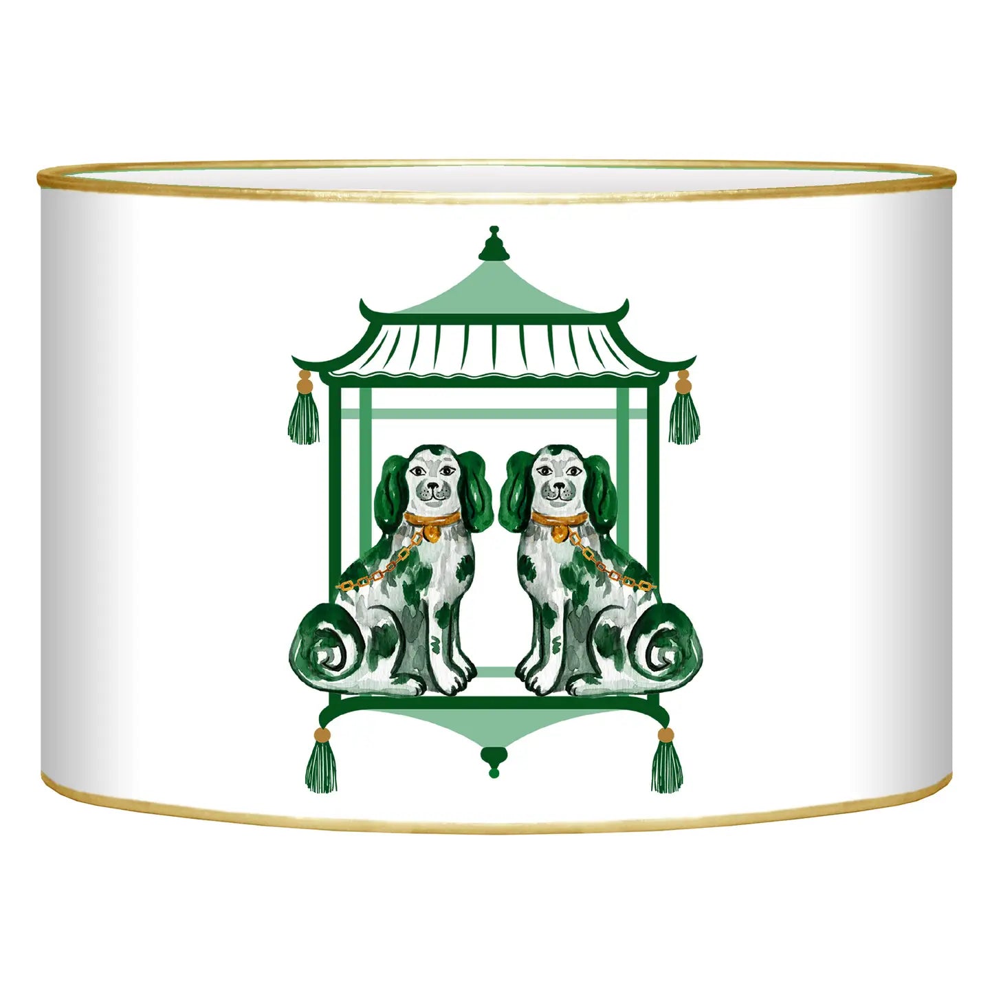 Staffordshire Dogs on White Letter Box