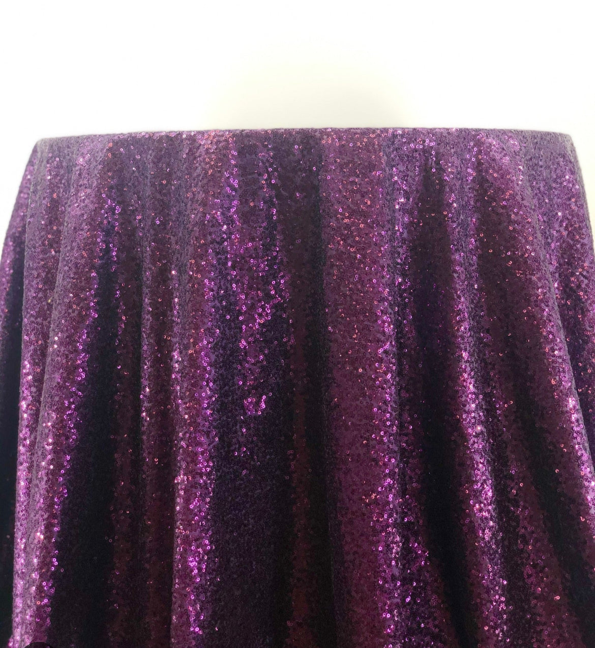 Table Linen Rental Deep Purple Sequin