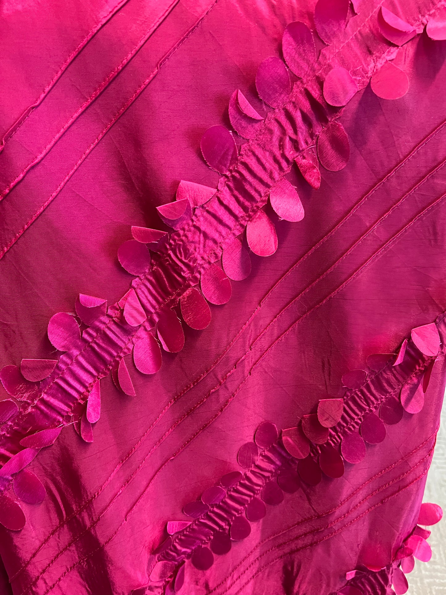 Table Linen Rental Fuschia Petal Stripe