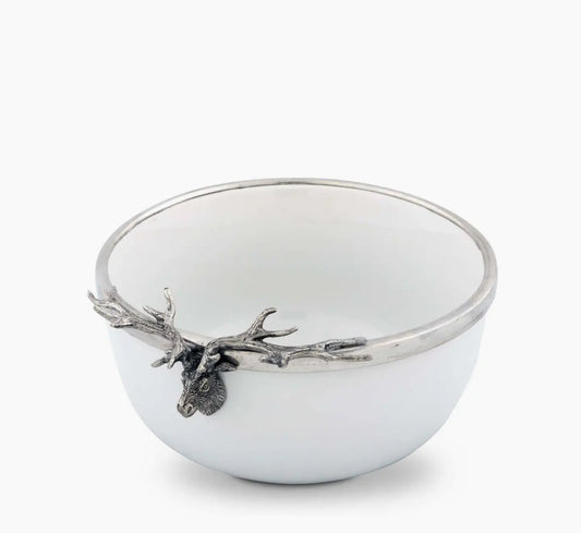 Elk Head Stoneware Bowl Small