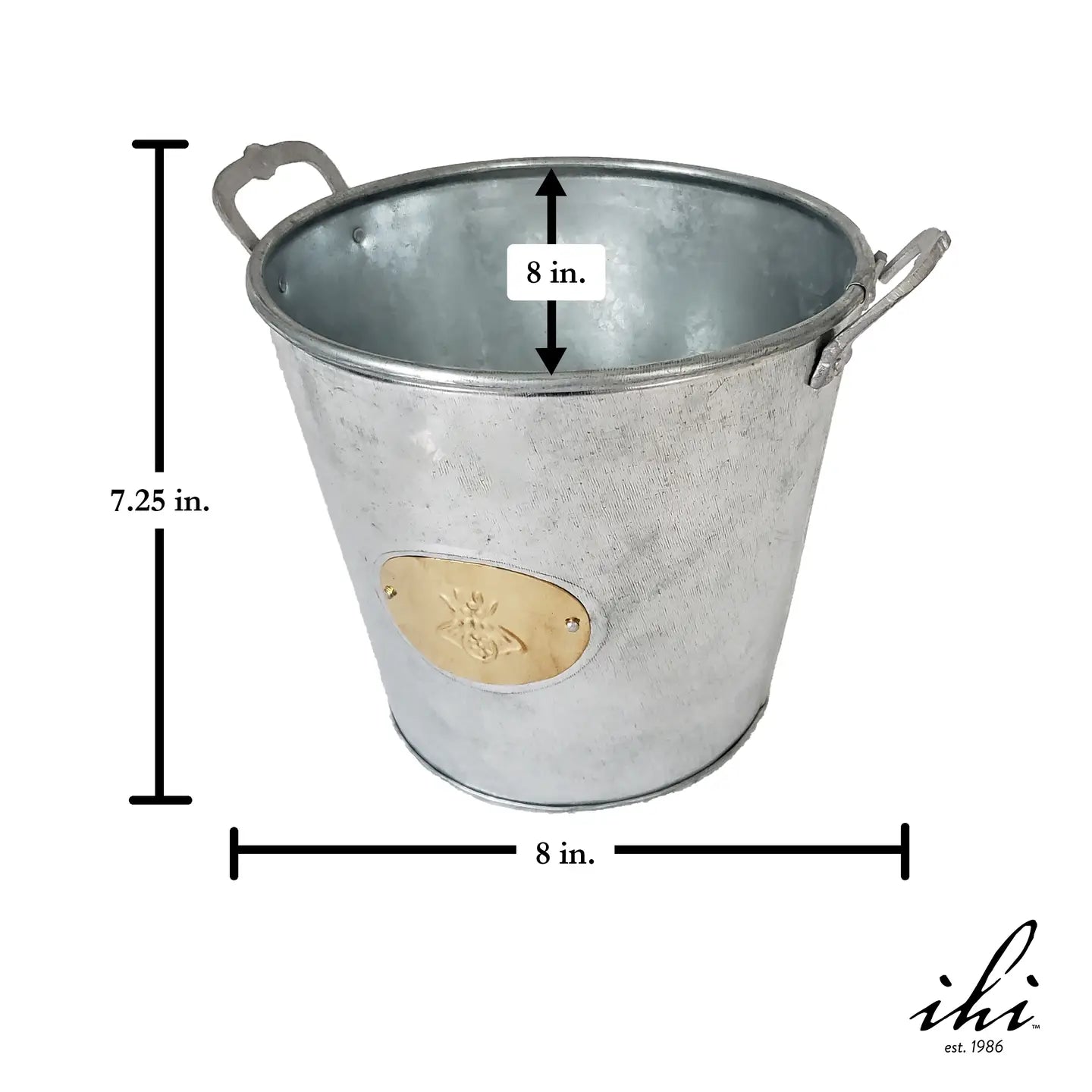 Galvanized Tin Gold Bug Emblem Champagne Bucket