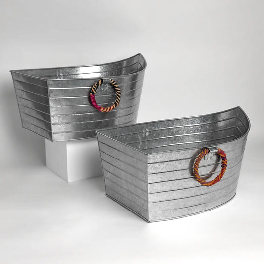 Colorful Jute Boat Tubs