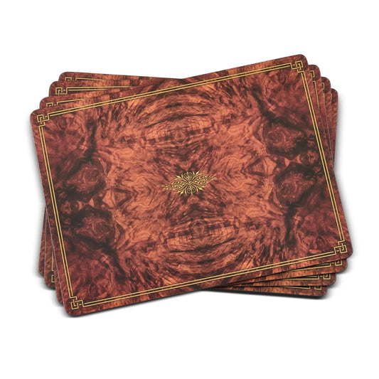 Walnut Burlap Placemats Set of Four